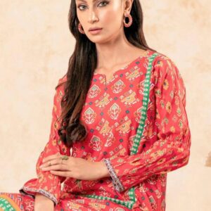 2 Pcs Safwa Women Lawn Printed Unstitched Suit S2P-42