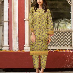 2 Pcs Women's Unstitched Khaddar Printed Suit