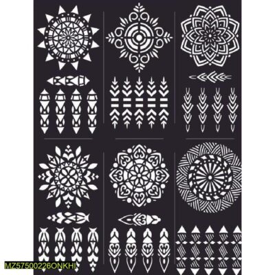 Mehndi Sticker Six Design Sheet