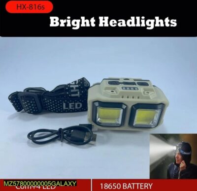 Waterproof Rechargeable Head LED Light, White