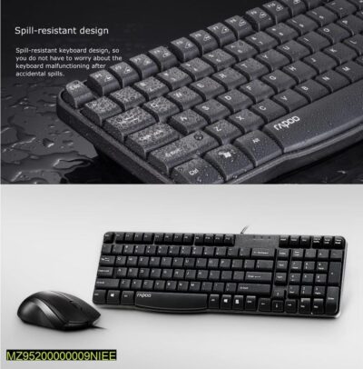 Wire Keyboard And Mouse Set, Black