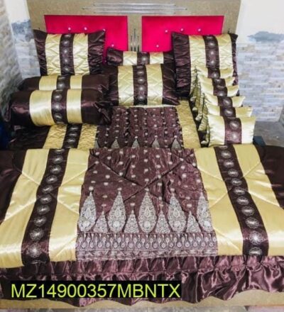 14 Pcs Malai Silk Printed Double Bed Razai Sets