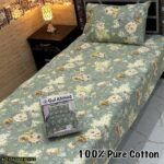 4 Pcs Cotton Printed Single Bedsheet-New