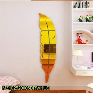 Acrylic Mirror Golden Leaf For Wall Decor