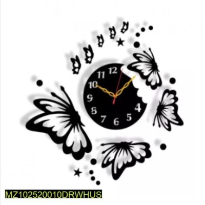 Butterfly Design Wall Clock