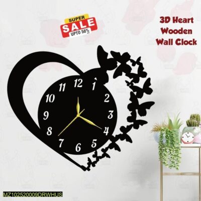 Heart Design Wall Clock