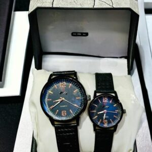 Round Couple's Casual Analogue Watch