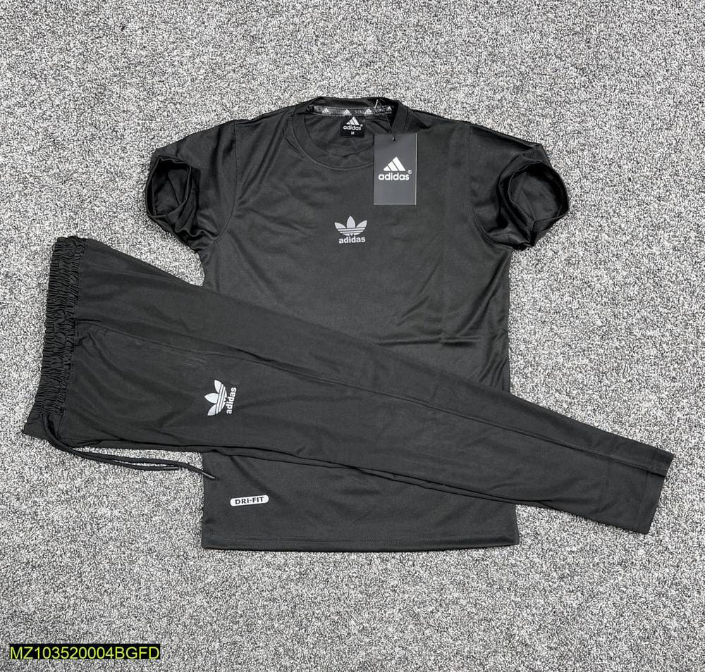 2 Pcs Dri Fit Plain Track Suit