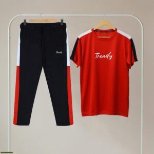 2 Pcs Men's Polyester Plain Track Suit