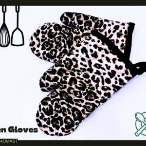 2 Pcs Quilted Cotton Printed Oven Mitts