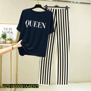 2 Pcs Stitched Sleepwear For Women