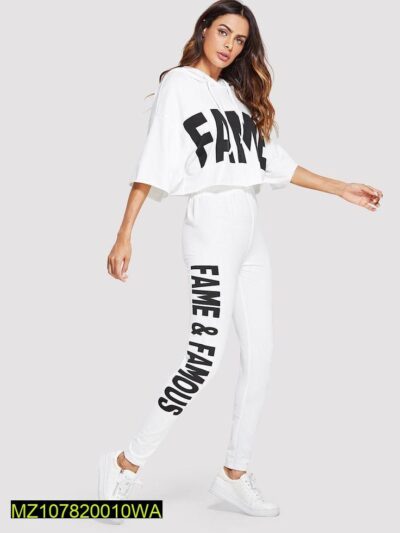 2 Pcs Women's Stitched Dry-Fit Printed Track Suit