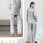 2 Pcs Women's Stitched Silk Plain Night Suit