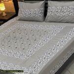 3 Pcs Cotton Sotton Patchwork Double Bedsheet