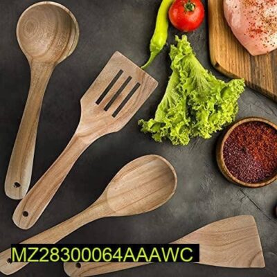 4 Pcs Wooden Spatula Wooden Spoon Set