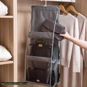 6 Compartments Handbags Closet Hanging Organizer