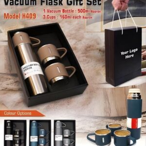 Flask Water Bottle With Cups