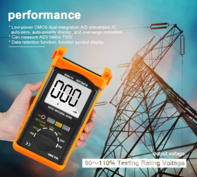 BT-6688B Megohmmeter 200 Gig Ohm Digital Insulation Resistance Tester, 500V/1kV/2.5kV/5kV Test Voltage, Auto Ranging, Backlight