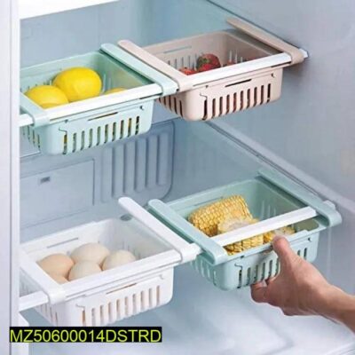 Pack of 2 Expandable Fridge Basket for Multipurpose Storage