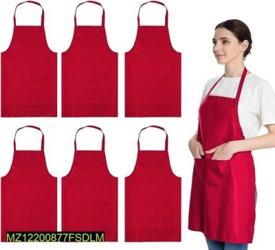 Plain Aprons , Pack Of 6