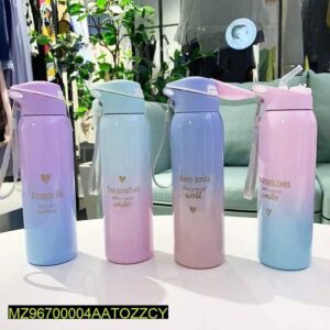 Portable Stainless Steel Straw Cup Water Bottle