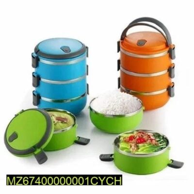 1 Pc 3 Layered Lunch Box