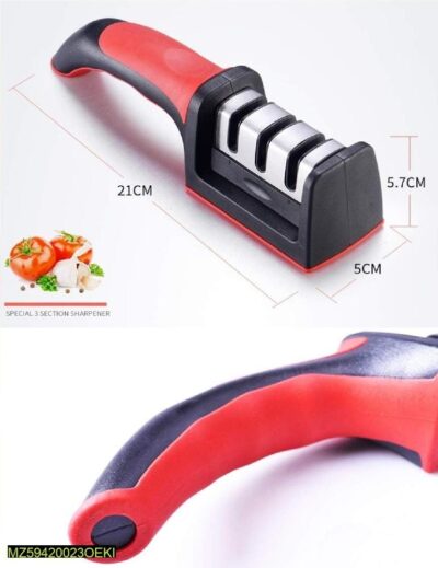 3 In 1 Knife Sharpener -Pack of 2