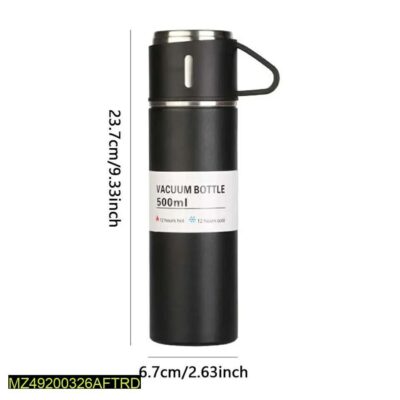 3 In 1 Vacuum Flask Thermos With Cup Set