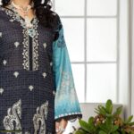 3 Pcs Safwa Women Lawn Embroidered Unstitched Suit SCE-05