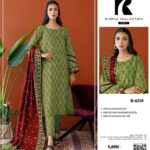 3 Pcs Women's Unstitched Khaddar Printed Suit