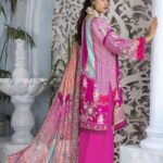 3 Pcs Women's Unstitched Viscose Embroidered Suit