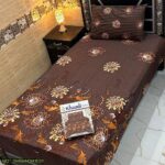 4 Pcs Cotton Salonica Printed Single Bedsheet