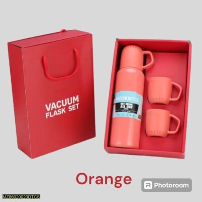 Double Wall Stainless Steel Vacuum Flask Thermos Mug Gift Set