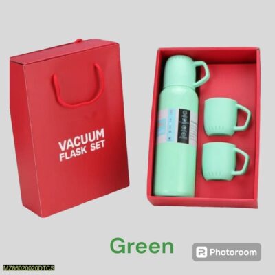 Double Wall Stainless Steel Vacuum Flask Thermos Mug Gift Set