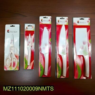 Imported 5 Pieces Klasique Flower Coated Knives Set