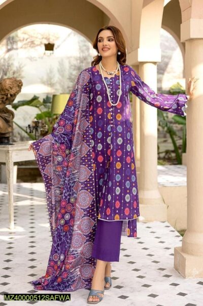 SPH-04-Safwa Praha 3-Piece Fine Digital Printed Unstitched Lawn Suit