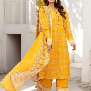 Safwa-Rsv-13-Rasberry Doria 3-Piece Printed Unstitched Lawn Suit