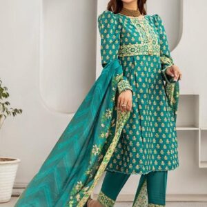 Safwa-Rsv-17-Rasberry Doria 3-Piece Printed Unstitched Lawn Suit