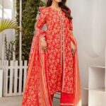 Safwa-Rsv-19-Rasberry Doria 3-Piece Printed Unstitched Lawn Suit