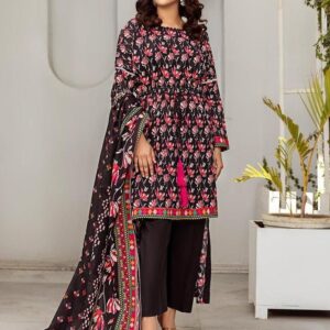 Safwa-Rsv-22-Rasberry Doria 3-Piece Printed Unstitched Lawn Suit