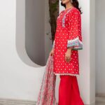 Safwa-Rsv-24-Rasberry Doria 3-Piece Printed Unstitched Lawn Suit