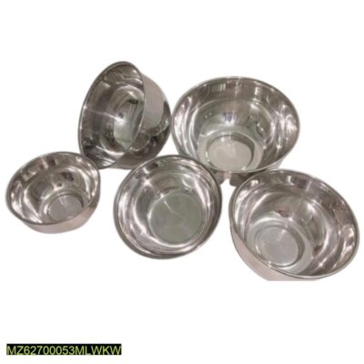 Stainless Steel Bowl, Pack of 5