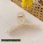 Vintage Metallic Pearl Hair Clip