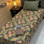 alkaram 4 Pcs Cotton Mix Printed Single Bedsheet