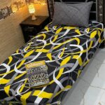 alkaram 4 Pcs Cotton Mix Printed Single Bedsheet