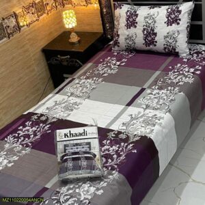 khaadi 4 Pcs Cotton Mix Printed Single Bedsheet