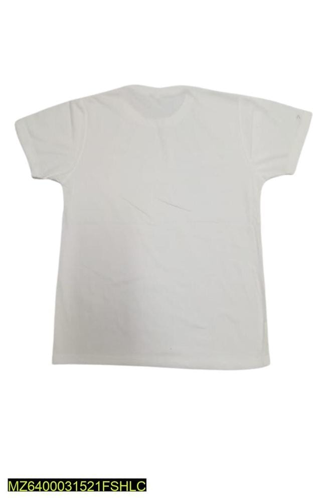 1 Pc Unisex Stitched Cotton Plain T-Shirt -Cool