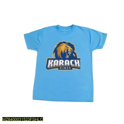 1 Pc Unisex Stitched PSL Cotton Printed T-Shirt - Karachi Kings