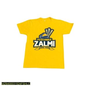 1 Pc Unisex Stitched PSL Cotton Printed T-Shirt - Peshawar Zalmi