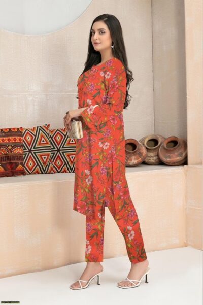 2 Pcs Women's Unstitched Dhanak Printed Suit